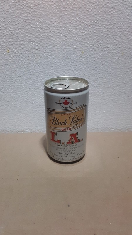 "Gold" Black Label Beer Can, empty. 