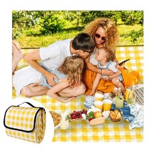 Picnic Outdoor Blankets, Extra Large 79x79in Beach Blanket, Thick 3-Layers Ca...
