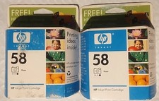 2x HP 58 INKJET PRINTER TRI COLOR INK CARTRIDGE LOT EXP 2007 SEALED fr/shp