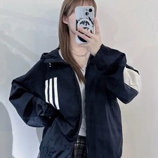 Adidas Black Three Stripes Windbreaker - XL, Good Condition