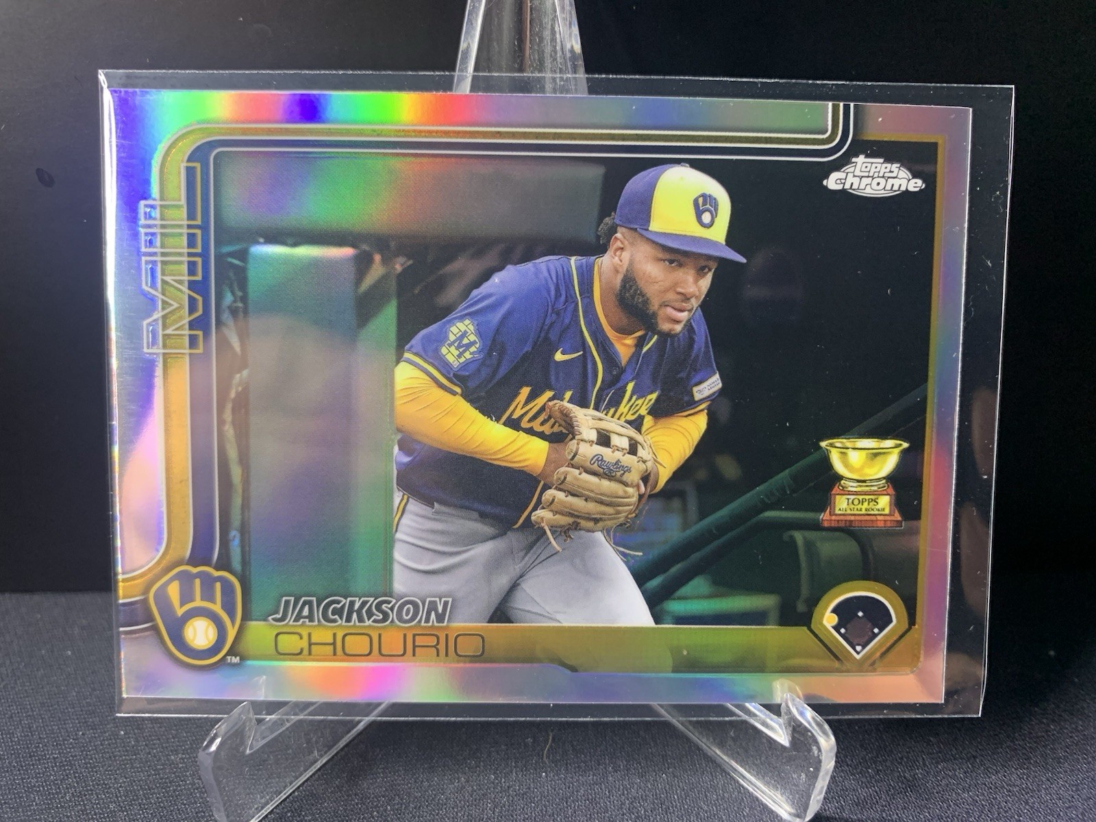 2025 Topps Chrome Baseball -#262 Jackson Chourio Image Variation SP - Brewers