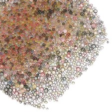 Glass Bubble Beads, 50g Tiny Iridescent Beads 1-3mm Mixed Nude Pink Tones