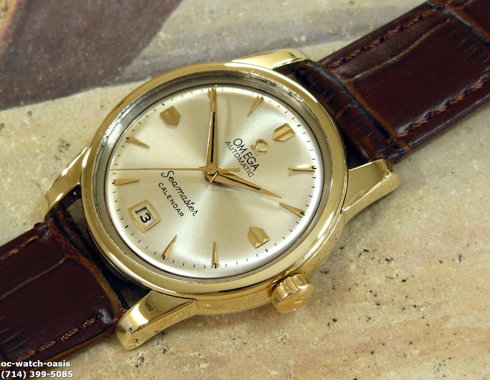 1955 Vintage OMEGA Seamaster Bumper Automatic , Stunning SILVER Dial, Serviced - Image 4 of 4