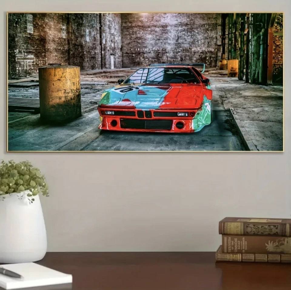 BMW M1 Poliéster 2DPoster 70x140cm Taller Cup Carreras Leyenda Excelente Diversión 7849 Foto 4 de 4