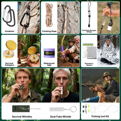 Kit Sopravvivenza Calendario dell'Avvento 2025 per Uomo - Attrezzature e Forniture Sopravvivenza 24 Da - Foto 4 di 7