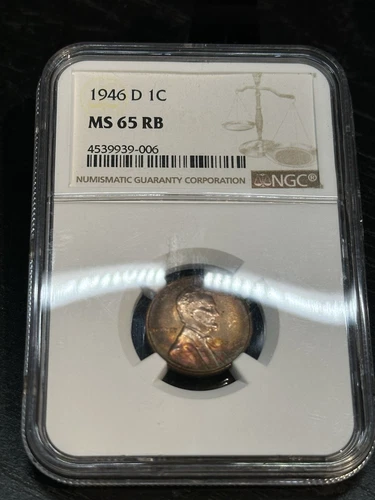 1946-D Lincoln Cent NGC MS65RD