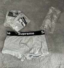Supreme Boxershorts grau Gr. L Baumwolle unbe...