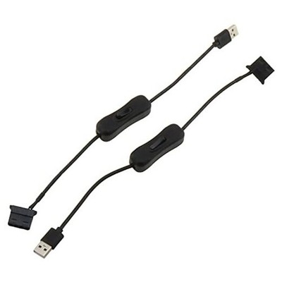 DGZZI 2pcs USB to 4-Pin Molex Fan Power Cable Computer Case Adapter Cord with