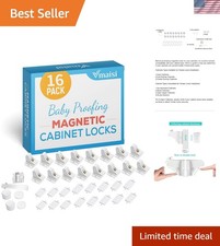 Child Safety Magnetic Cabinet Locks Baby Proofing 16 Locks  2 Keys  Childre...