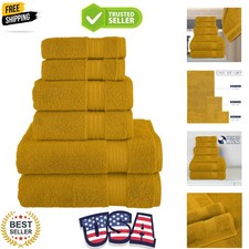 Elegant 6-Piece Towel Set of 100 Turkish Cotton - Soft, Absorbent  Quick Dry