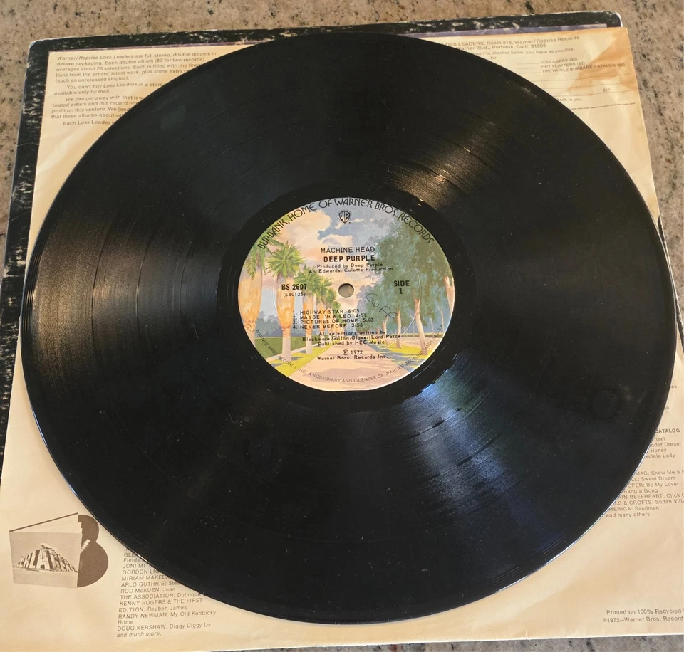 DEEP PURPLE MACHINE HEAD VINYL LP 1974 US REPRESS Foto 4 de 4