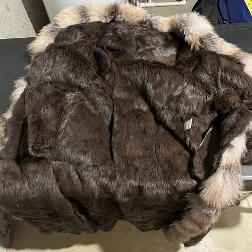 Pellessimo Paris Pelzmantel Hase Fuchs volle Länge komplett gefüttert Metallic Damen S - Bild 11 von 14