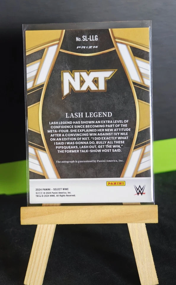 2024 Panini Select WWE Lash Legend Signature Auto #SL-LLG Gold Flash Prizm NXT - Image 2 of 2