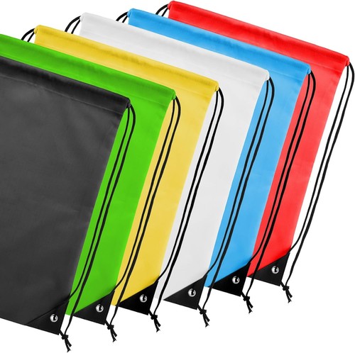 6 Stück Kordelzug Rucksäcke Großpackung Schnur Tasche Gurt Sack Pack Aufbewahrung Mehrfarbig - Bild 6 von 7