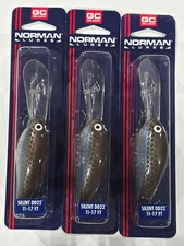 3 Norman Lures silent DD22 Crankbait - Light Hitch