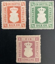 MECKLENBURG STRELITZ 1864 1-3 * feiner BEDARF (H3149
