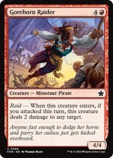 MTG Gorehorn Raider Foundations C Creature Minotaur Pirate NM