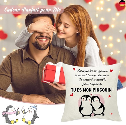 Sunia Cadeau de taie d'oreiller pingouin - Bild 5 von 7