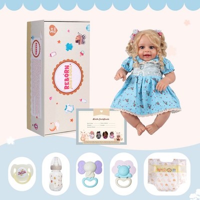 BABESIDE 20'' Real Reborn Baby Doll Girl Soft Silicone Newborn Toy Gift 3+