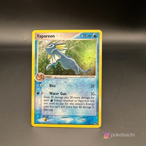 Vaporeon 6/17 2006 POP Series Promo 3 Holo Rare - MP - Pokémon TCG