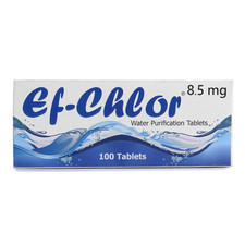 Ef-Chlor Water Purification Tablets 8.5 Mg &ndash; 100 Tablets &ndash; Treats up to 200L &ndash; C