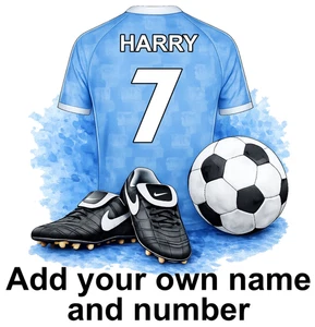 Coventry Personalised Football Shirt Boots Self Adhesive Vinyl Sticker
