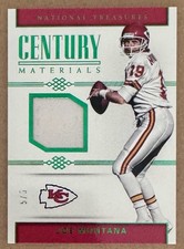 Joe Montana 2017 Panini National Treasures Century Materials Emerald # 5/5 RARE