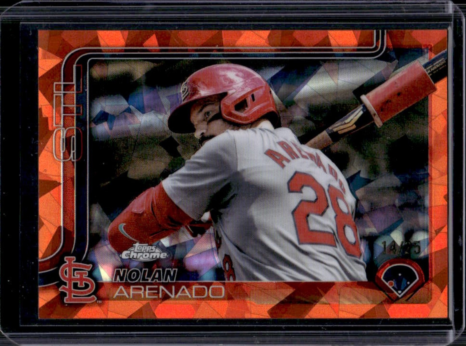 2025 Topps Chrome Sapphire Nolan Arenado Image Variation Orange Refractor #/25