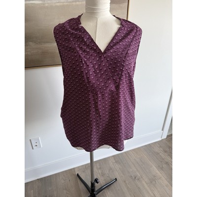 Halogen For Nordstrom Purple Sleeveless Blouse - Size XL