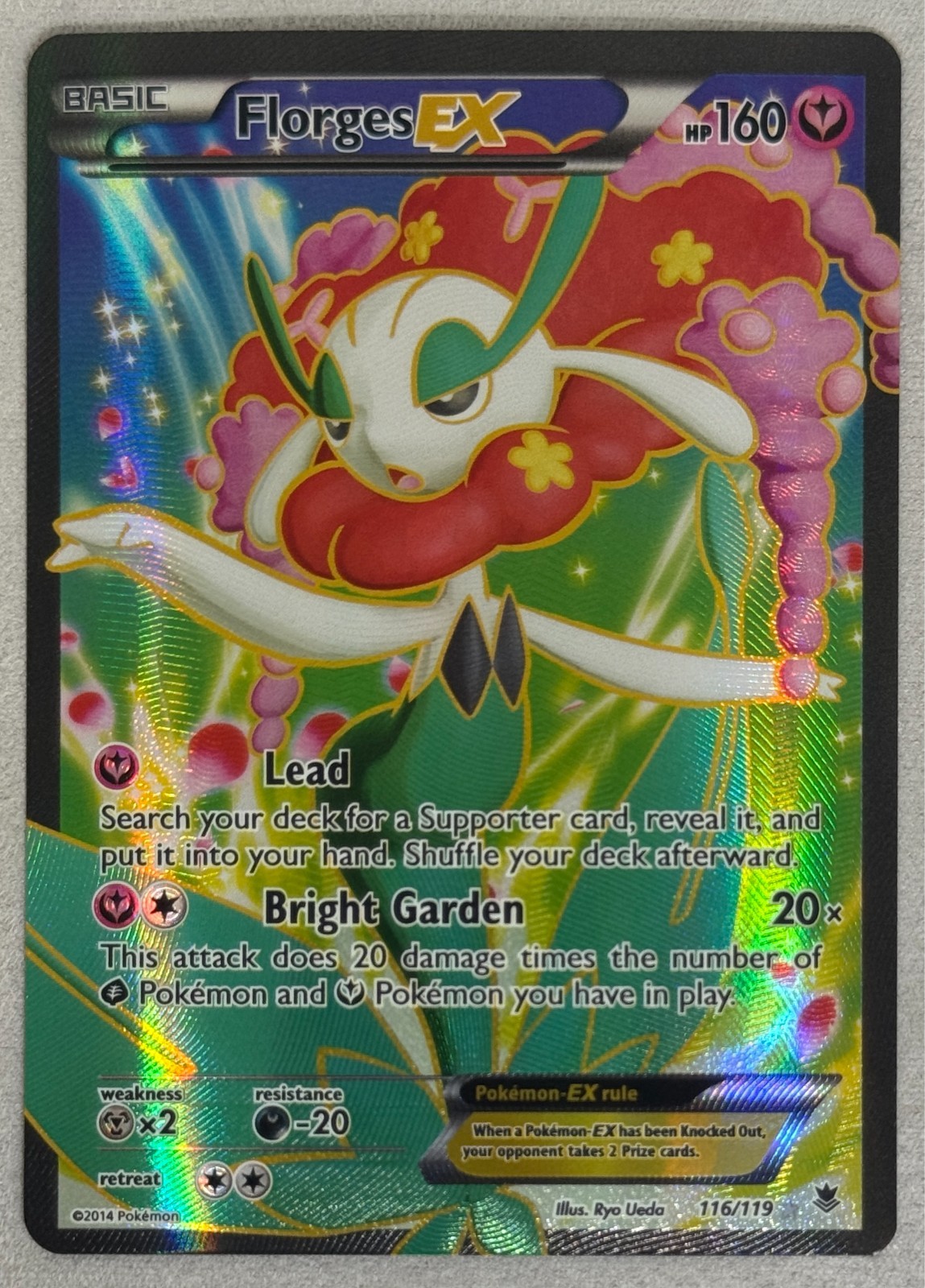 Florges EX 116/119 XY Phantom Forces Full Art Ultra Rare Pokemon | NM | English
