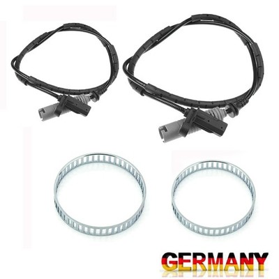 2X ABS-SENSOR + 2X ABS-RING HINTEN FÜR BMW 1-ER E81 E87 3-ER E90 E92 E91