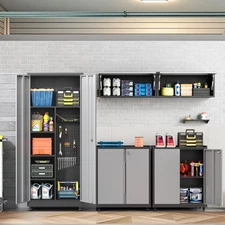Garage Storage System 5-Pcs Workshop Set Kitchen Pantry Storage Cabinet cupboard