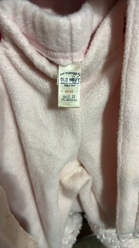 Antiguo Disfraz de Caniche Rosa Azul Marino Chaqueta con Capucha con Pantalones TALLA 2T/3T Foto 4 de 4