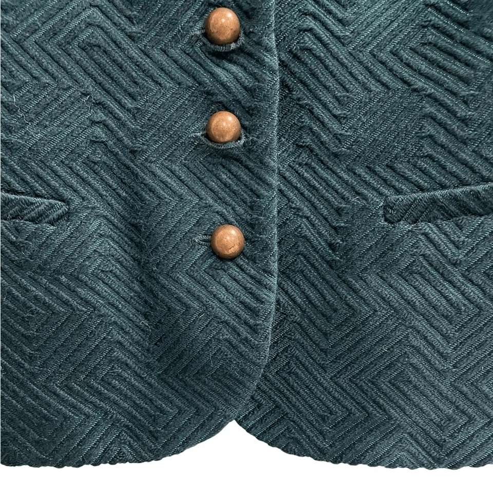 Женский блейзер Milly Black Textured Цвет зеленый Размер 6 - Изображение 3 из 4