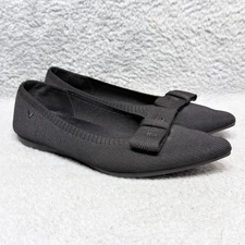 Vivaia Addriane Womens Size 7.5 Pointed Toe Bow Flats Black Knit