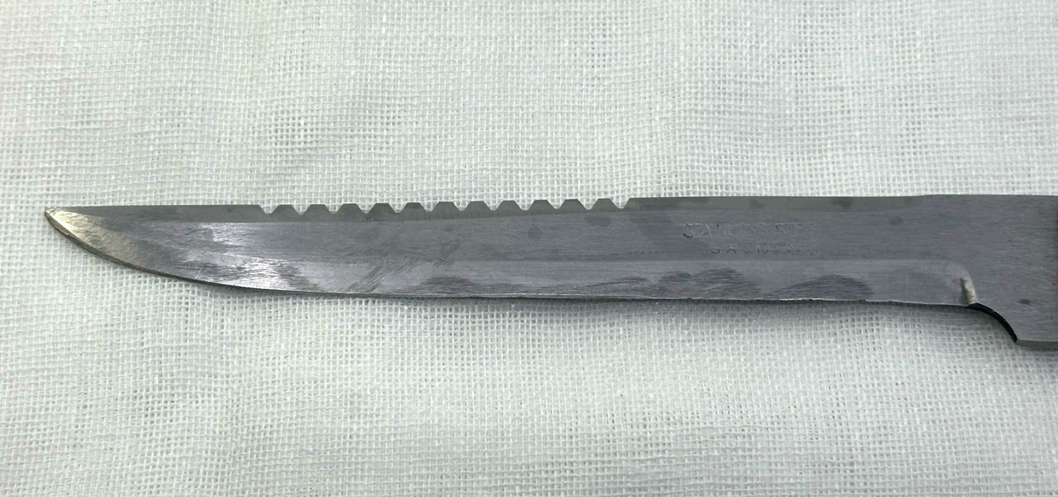 Vintage FISHERMANS TACKLE FILLET KNIFE Wooden Handle Stainless Steel SWEDEN