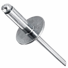 Large Flange All Steel Pop Rivets 3/16" x 3/8" (6-6) Dome Head Blind Qty 50