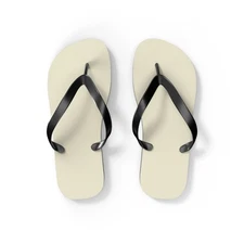 Cream Colored Flip Flops, Sandals Slides, Summer Footwear, Brand New