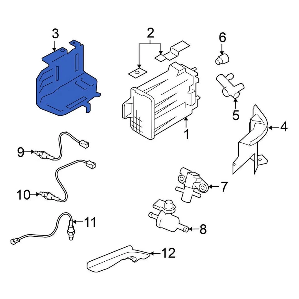 For Nissan Rogue 2008-2012 Nissan 14954JM00A Vapor Canister Bracket - Изображение 2 из 2