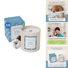 Companion Candles Cuddle Me Cozy Pet-Friendly Linen Cotton  Musk 11.8 oz