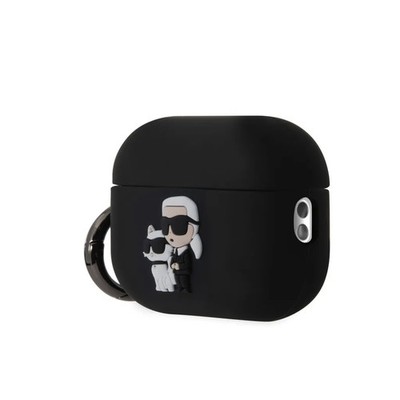 Karl Lagerfeld Airpods Pro 2 Hülle Case Cover Silicone 3D Karl & Choupette black