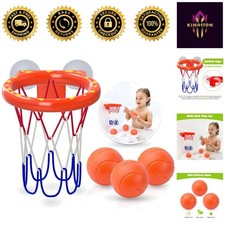 Versatile Bath Toys: Bathtub Basketball Hoop Set with No Hole Balls for Toddlers