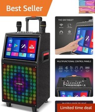 Karaoke Machine with Lyrics Display Screen for Adults, 15 Inches Tablet, Blue...