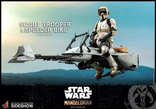 Juego de bicicletas Speeder Star Wars Hot Toys 1/6 The Mandalorian Scout Trooper TMS017