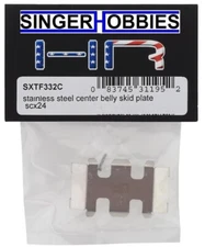 Hot Racing SXTF332C Stainless Steel Center Belly Skid Plate Axial SCX24 HH