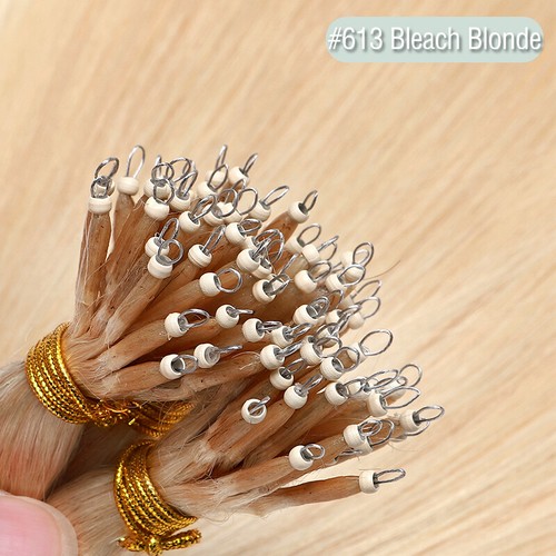 THICK Nano Ring Hair Extensions 100% Remy Human Hair Micro Loop Beads 150G 1G/S - Picture 47 of 69