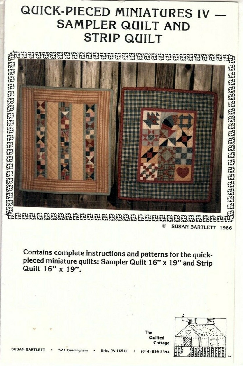 Quick Pieced Miniatures IV Sampler Quilt and Strip Quilt Pattern New ...