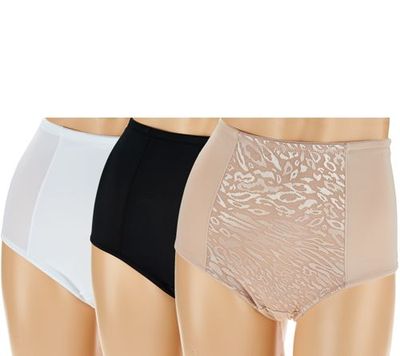 BREEZIES Safari Lace Full Coverage Smoothing Briefs A275347
