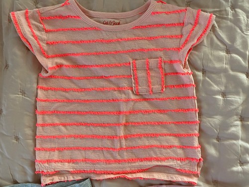 2 Girls Bike Shorts, Leggings- Cat & Jack™ Pink/grey Size 4 + Xs 4/5 Pink Top - Picture 7 of 7