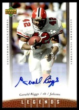 2006 Upper Deck Legends Legendary Signatures Gerald Riggs Sr. Auto Atlanta
